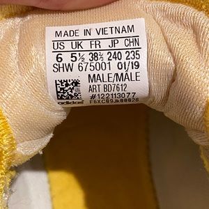 Boys yellow/blue ultra boost shoes